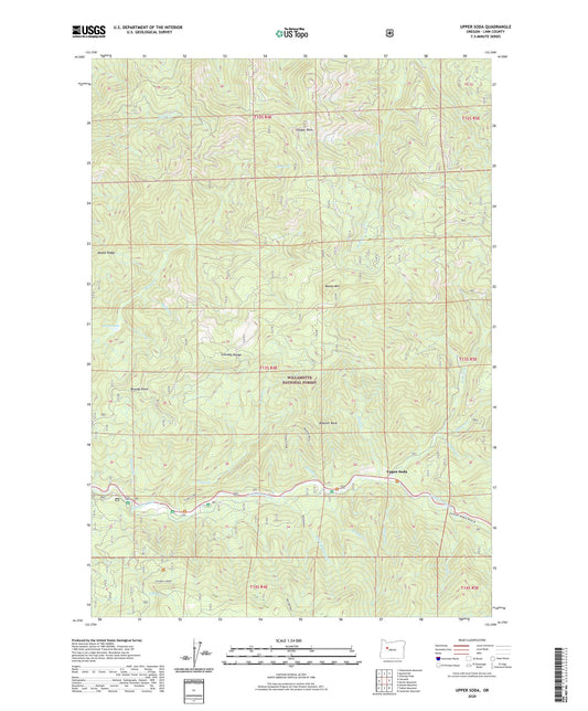 Upper Soda Oregon US Topo Map Image