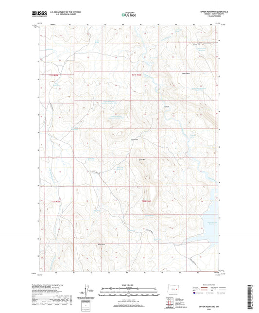 Upton Mountain Oregon US Topo Map Image