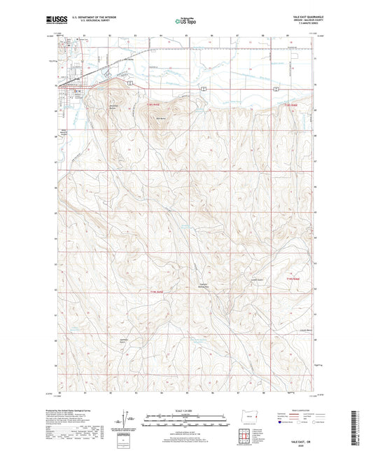 Vale East Oregon US Topo Map Image