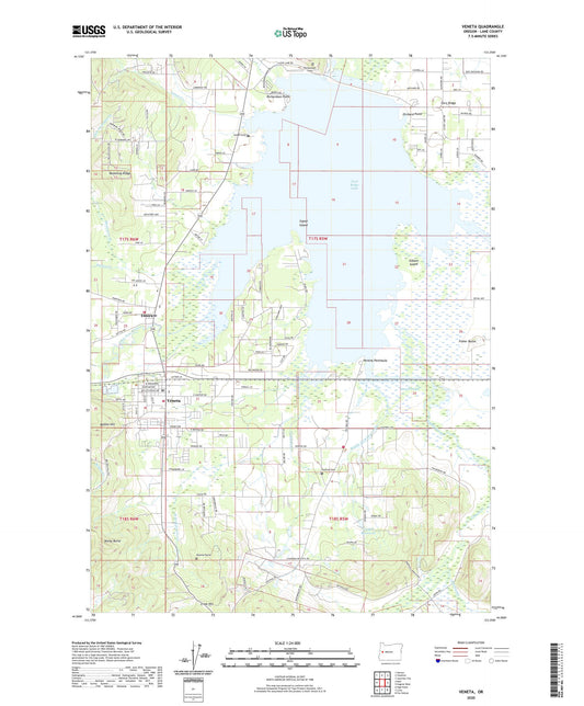 Veneta Oregon US Topo Map Image