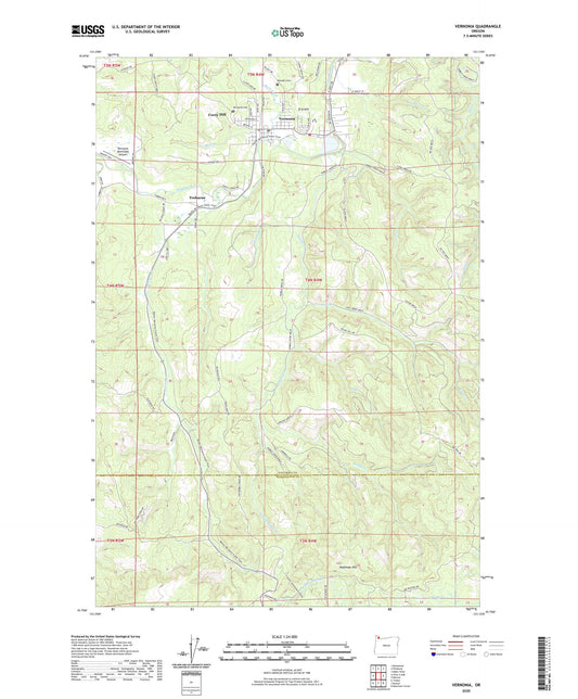 Vernonia Oregon US Topo Map Image