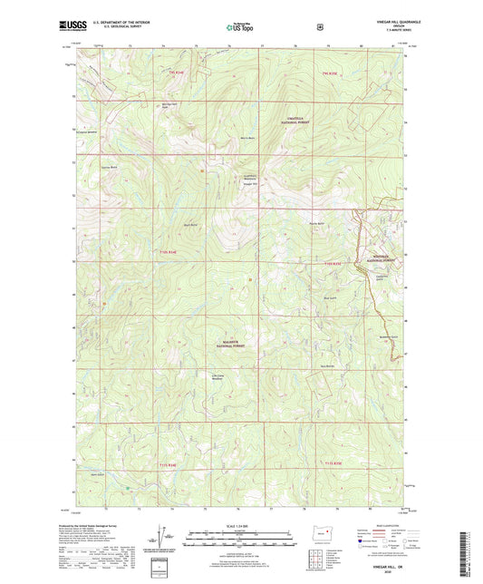 Vinegar Hill Oregon US Topo Map Image