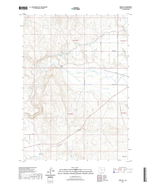 Vines Hill Oregon US Topo Map Image