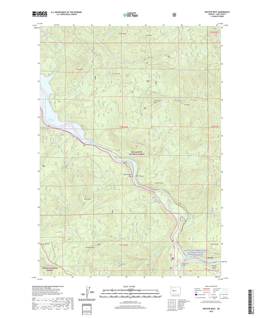 Westfir West Oregon US Topo Map Image