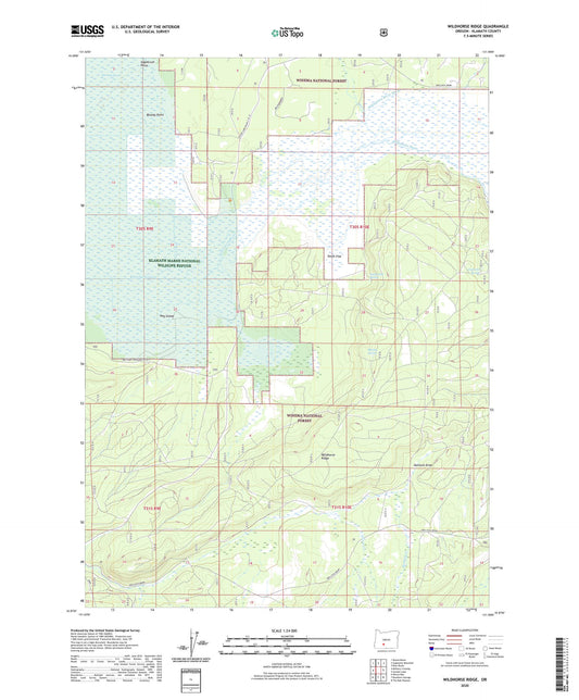 Wildhorse Ridge Oregon US Topo Map Image