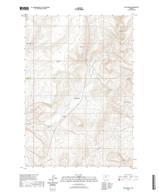 Willowdale Oregon US Topo Map Image
