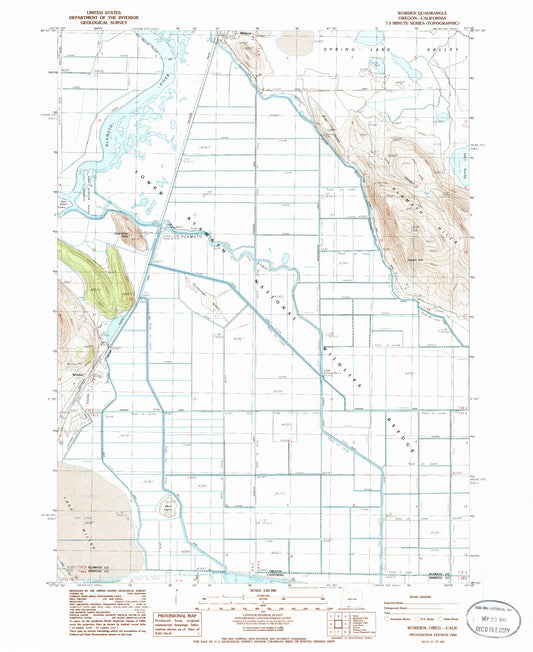 Classic USGS Worden Oregon 7.5'x7.5' Topo Map Image