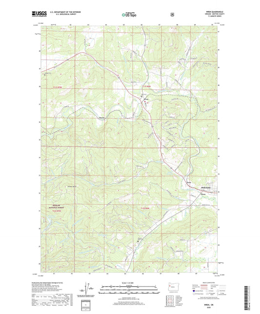 Wren Oregon US Topo Map Image
