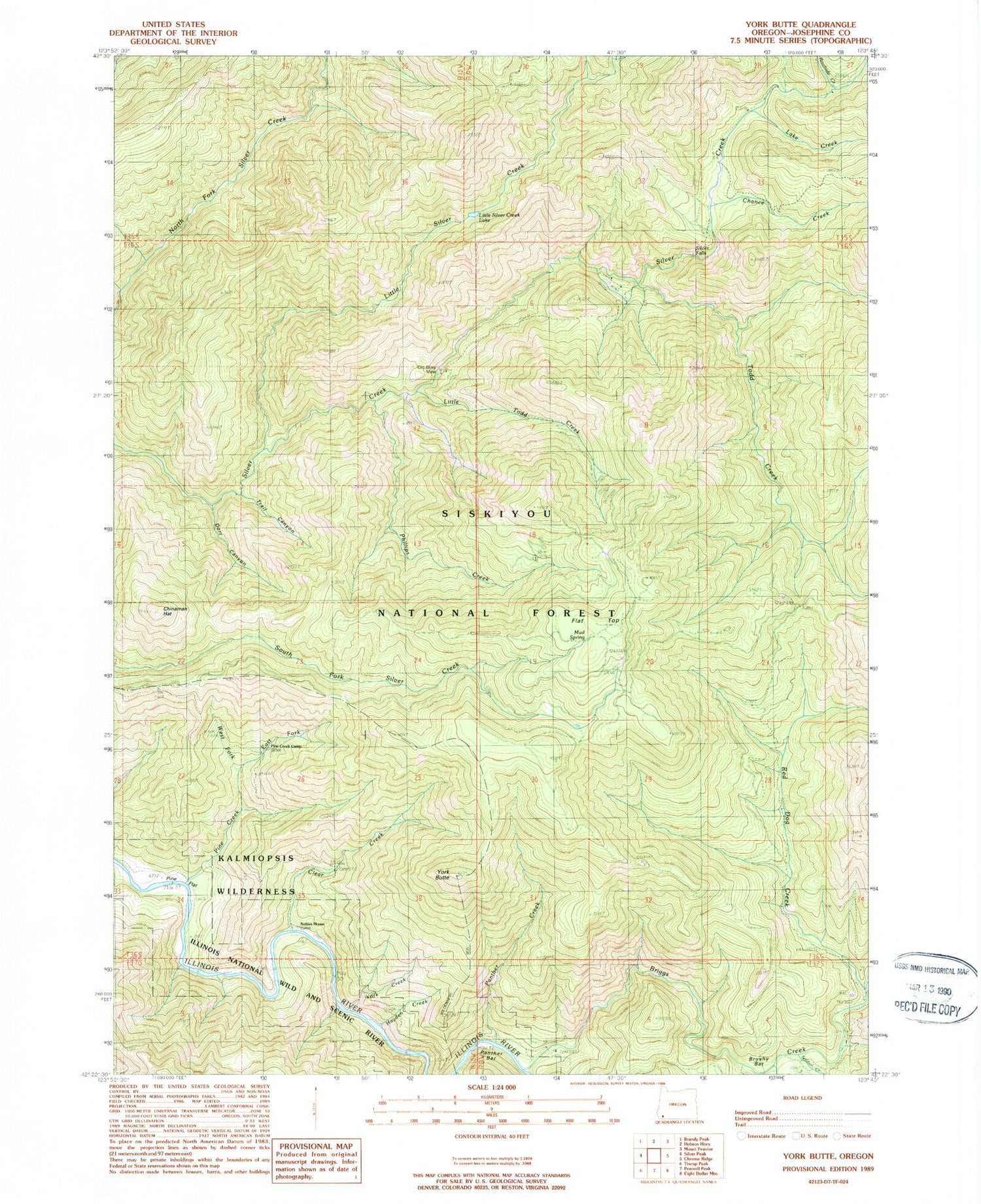 Classic USGS York Butte Oregon 7.5'x7.5' Topo Map Image