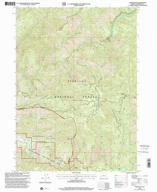 Classic USGS York Butte Oregon 7.5'x7.5' Topo Map Image