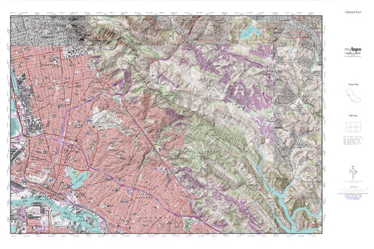 Oakland East MyTopo Explorer Series Map Image