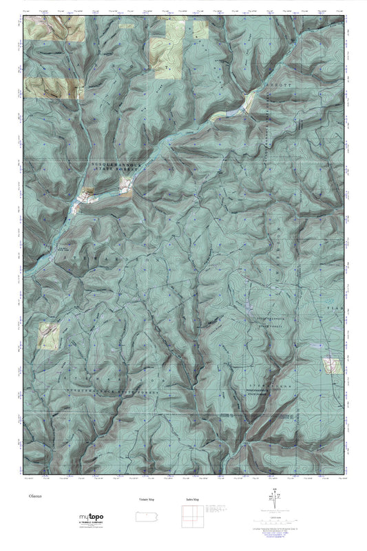 Oleona MyTopo Explorer Series Map Image