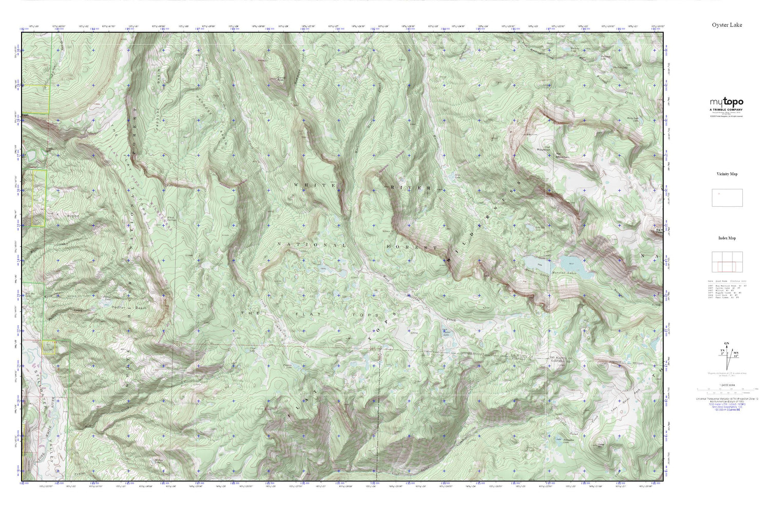 Oyster Lake MyTopo Explorer Series Map Image