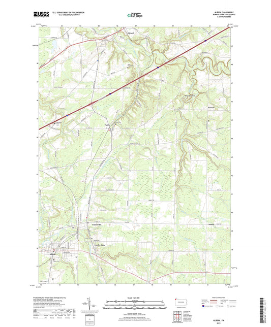Albion Pennsylvania US Topo Map Image