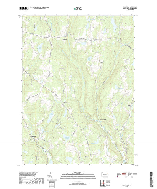 Aldenville Pennsylvania US Topo Map Image