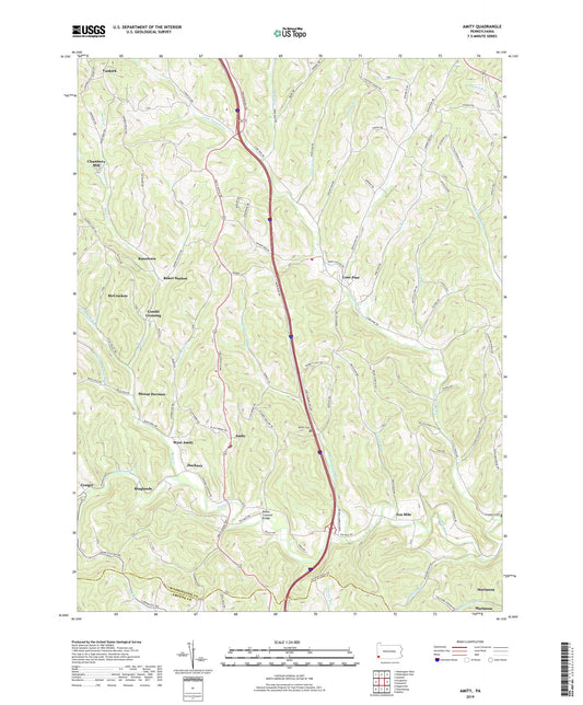 Amity Pennsylvania US Topo Map Image