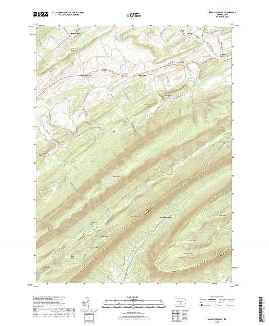 Andersonburg Pennsylvania US Topo Map Image