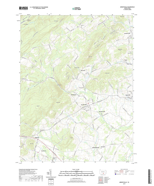 Arendtsville Pennsylvania US Topo Map Image