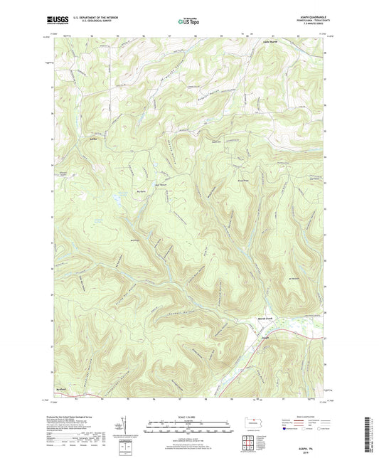 Asaph Pennsylvania US Topo Map Image