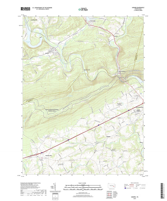 Auburn Pennsylvania US Topo Map Image