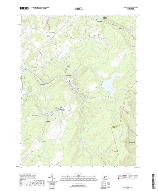 Beaverdale Pennsylvania US Topo Map Image
