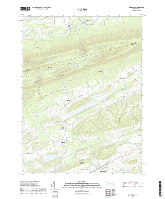 Beavertown Pennsylvania US Topo Map Image