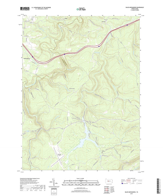 Black Moshannon Pennsylvania US Topo Map Image
