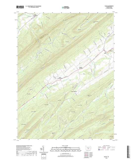 Blain Pennsylvania US Topo Map Image