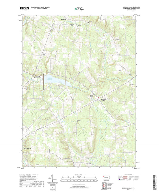 Blooming Valley Pennsylvania US Topo Map Image