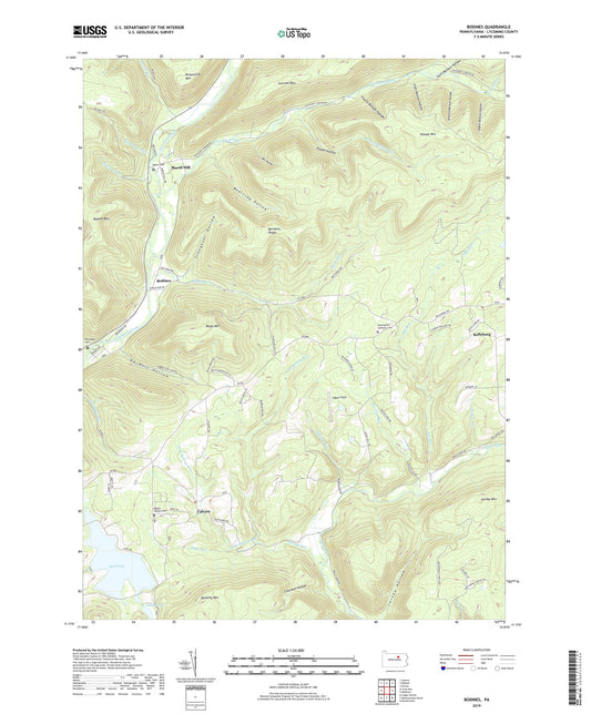 Bodines Pennsylvania US Topo Map Image