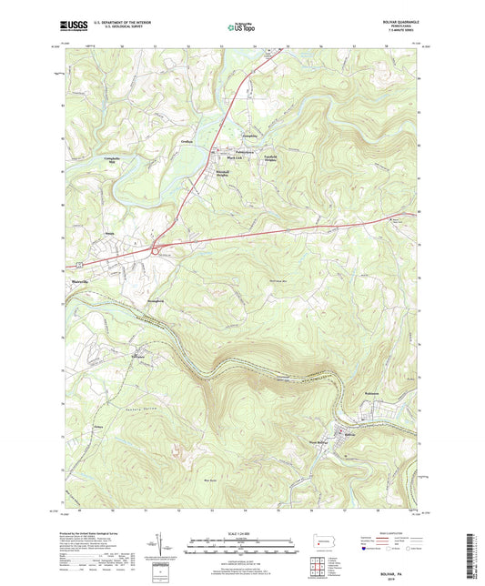 Bolivar Pennsylvania US Topo Map Image