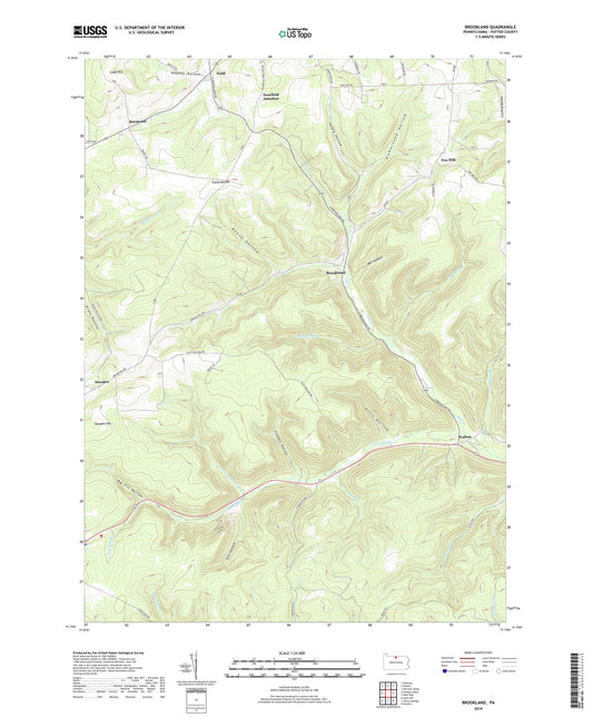 Brookland Pennsylvania US Topo Map Image