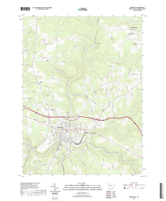 Brookville Pennsylvania US Topo Map Image
