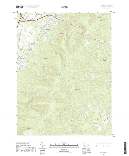 Brownfield Pennsylvania US Topo Map Image