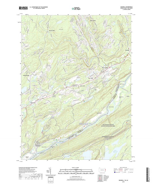 Bushkill Pennsylvania US Topo Map Image