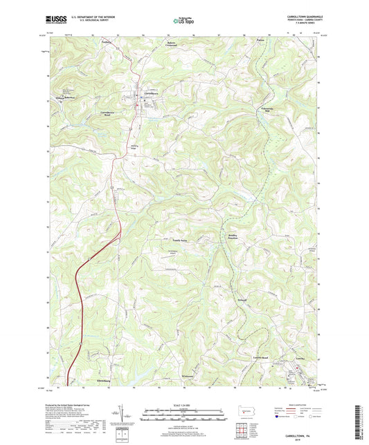 Carrolltown Pennsylvania US Topo Map Image