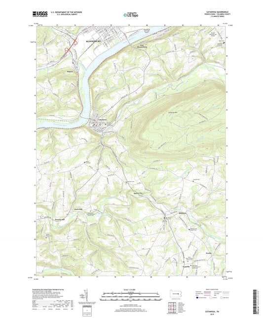 Catawissa Pennsylvania US Topo Map Image