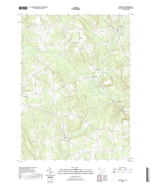 Centerville Pennsylvania US Topo Map Image
