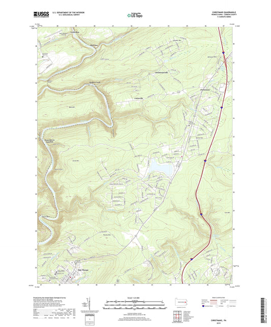 Christmans Pennsylvania US Topo Map Image