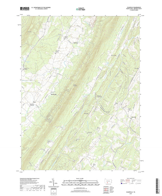 Clearville Pennsylvania US Topo Map Image