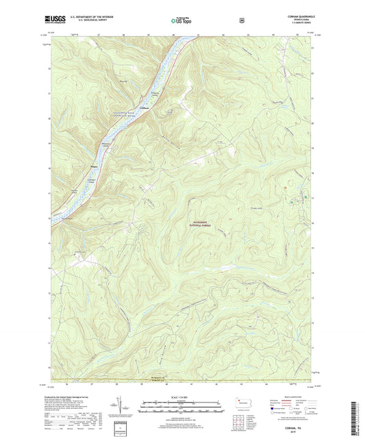 Cobham Pennsylvania US Topo Map Image