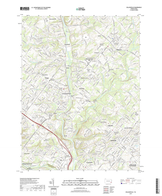 Collegeville Pennsylvania US Topo Map Image