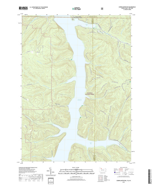 Cornplanter Run Pennsylvania US Topo Map Image