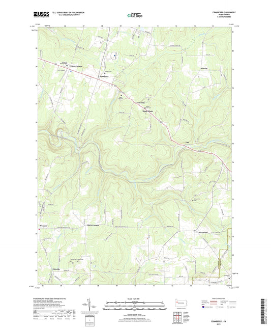 Cranberry Pennsylvania US Topo Map Image