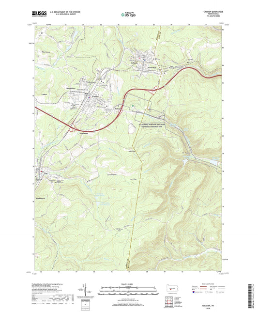Cresson Pennsylvania US Topo Map Image