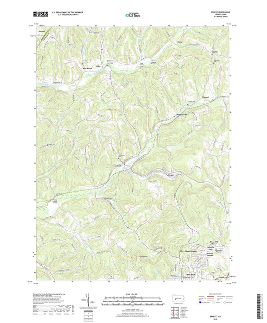 Ernest Pennsylvania US Topo Map Image