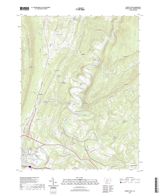 Everett East Pennsylvania US Topo Map Image