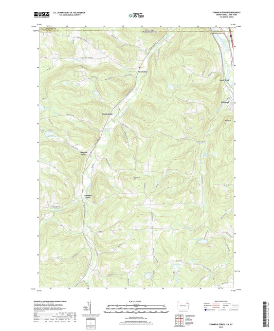Franklin Forks Pennsylvania US Topo Map Image