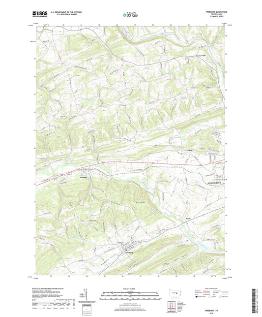 Freeburg Pennsylvania US Topo Map Image