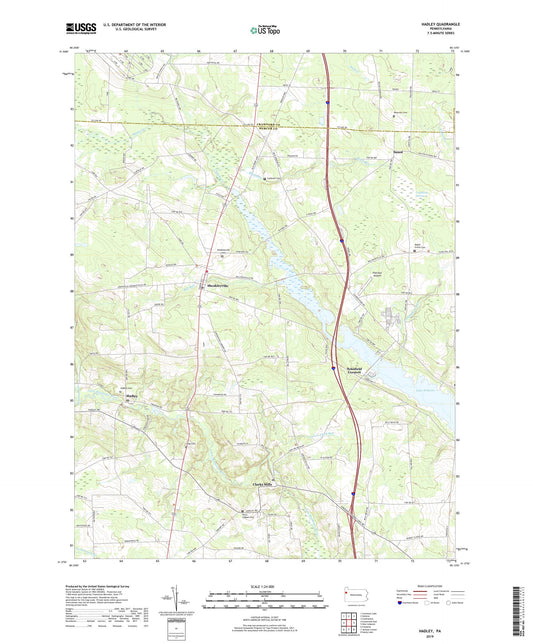 Hadley Pennsylvania US Topo Map Image